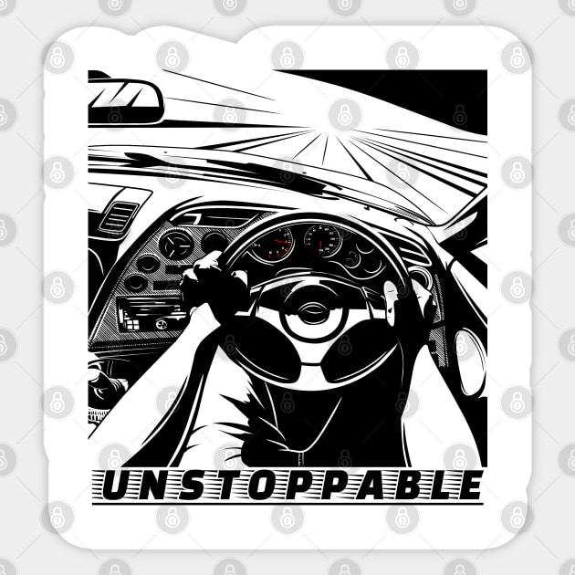 UNSTOPPABLE - Supra mk4 Sticker by Rezall Revolution